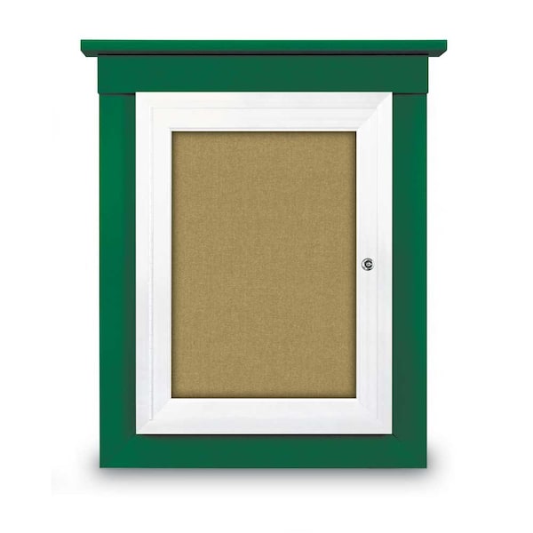 72"x36" 3-Door Enclosed Letterboard, Header, Black Felt/Lt Oak